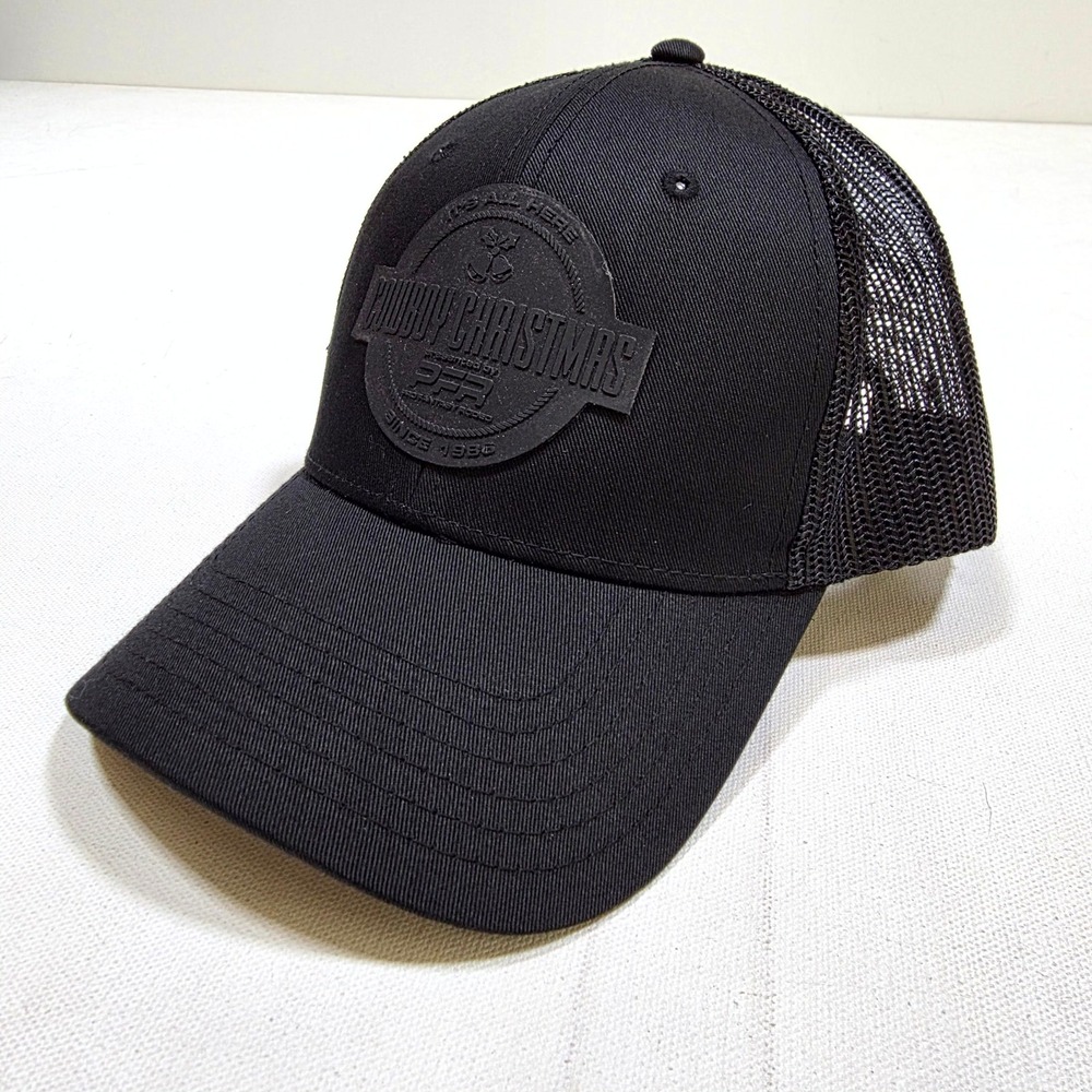 Otto Trucker Hat OSFM Black Cowboy Christmas PFR Rodeo Snapback Rodeo Cap